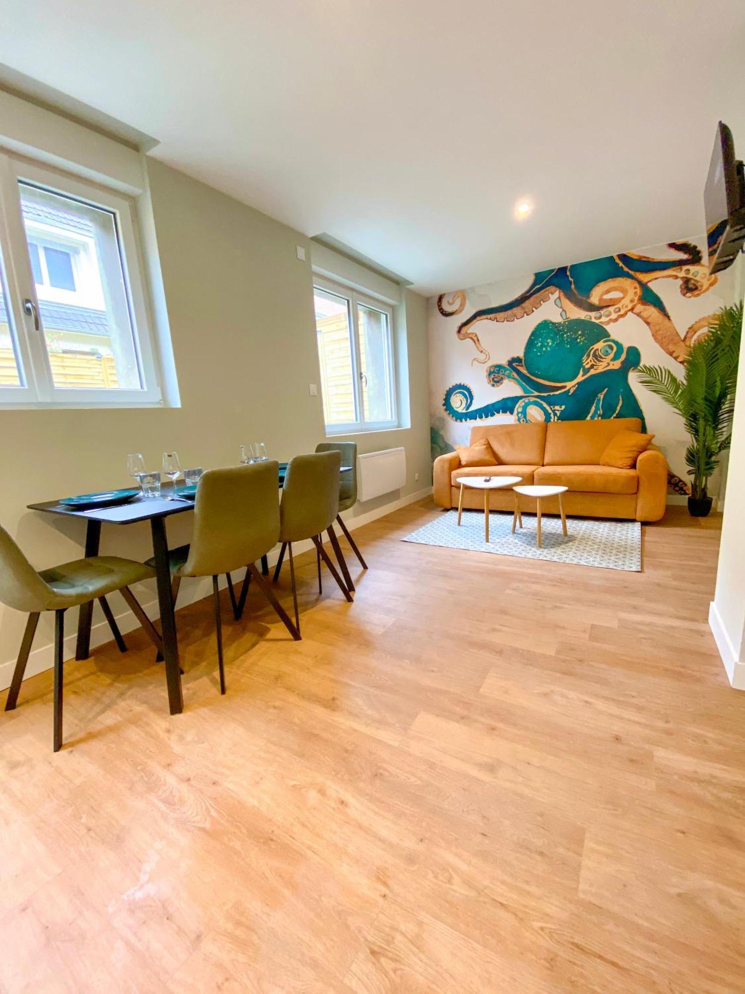 L'Octopus - Appartement 2 Adultes 2 Enfants Jardin, Proche Centre Et Plage Le Portel Exteriör bild